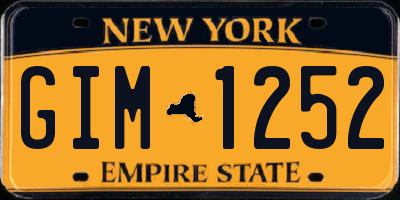 NY license plate GIM1252