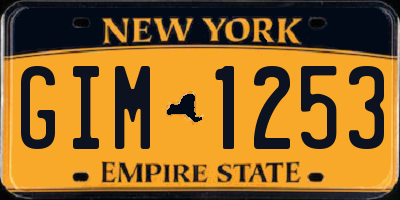 NY license plate GIM1253