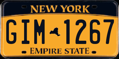 NY license plate GIM1267