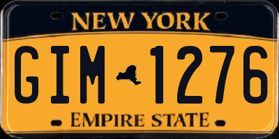 NY license plate GIM1276