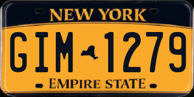 NY license plate GIM1279