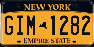 NY license plate GIM1282