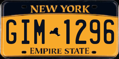 NY license plate GIM1296