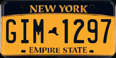 NY license plate GIM1297