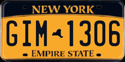 NY license plate GIM1306