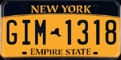 NY license plate GIM1318