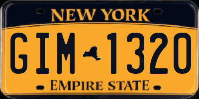 NY license plate GIM1320