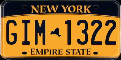 NY license plate GIM1322