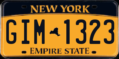 NY license plate GIM1323