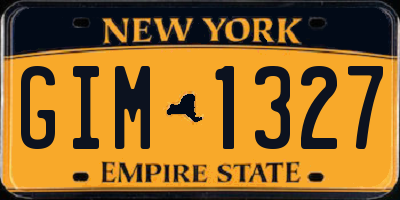 NY license plate GIM1327