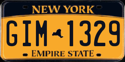 NY license plate GIM1329
