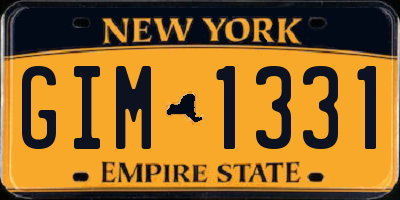 NY license plate GIM1331