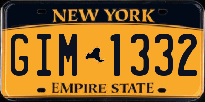 NY license plate GIM1332
