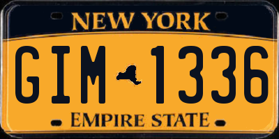 NY license plate GIM1336