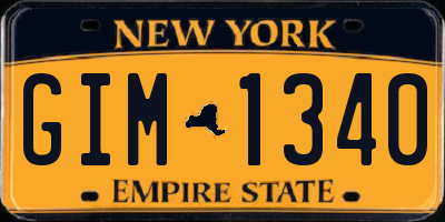 NY license plate GIM1340