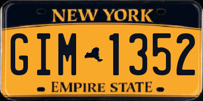 NY license plate GIM1352