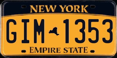 NY license plate GIM1353