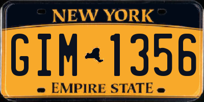 NY license plate GIM1356