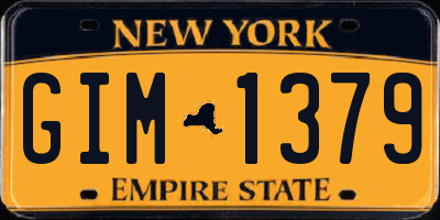 NY license plate GIM1379