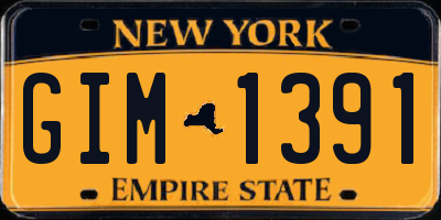 NY license plate GIM1391