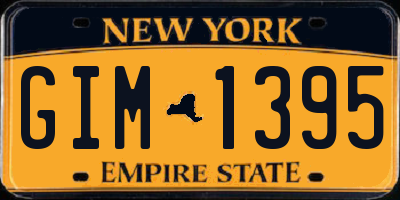 NY license plate GIM1395
