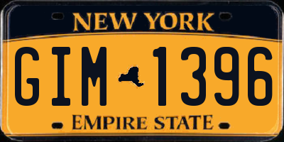 NY license plate GIM1396