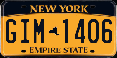 NY license plate GIM1406