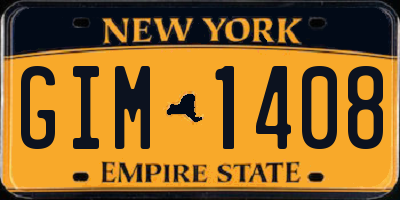 NY license plate GIM1408