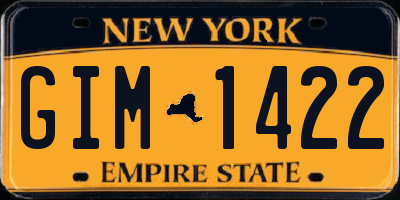 NY license plate GIM1422