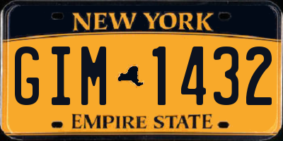 NY license plate GIM1432