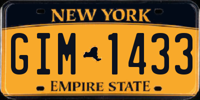 NY license plate GIM1433