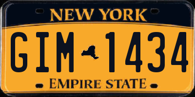 NY license plate GIM1434