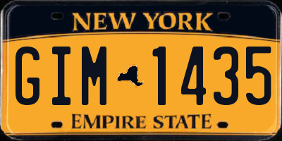 NY license plate GIM1435