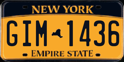 NY license plate GIM1436