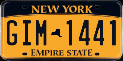 NY license plate GIM1441