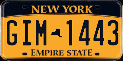 NY license plate GIM1443