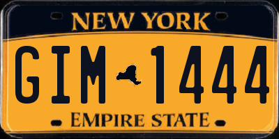 NY license plate GIM1444