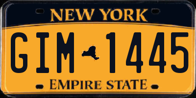 NY license plate GIM1445