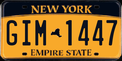 NY license plate GIM1447