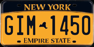 NY license plate GIM1450