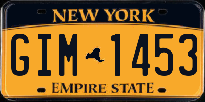 NY license plate GIM1453