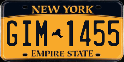 NY license plate GIM1455
