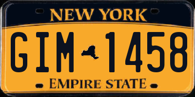 NY license plate GIM1458
