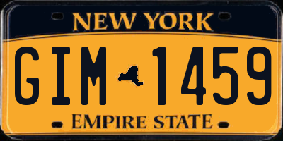 NY license plate GIM1459