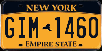 NY license plate GIM1460