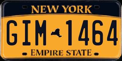 NY license plate GIM1464
