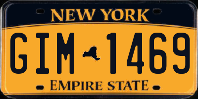 NY license plate GIM1469