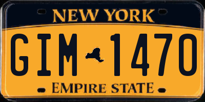 NY license plate GIM1470