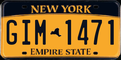 NY license plate GIM1471