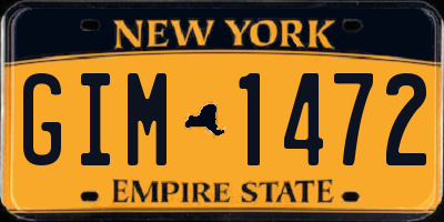 NY license plate GIM1472